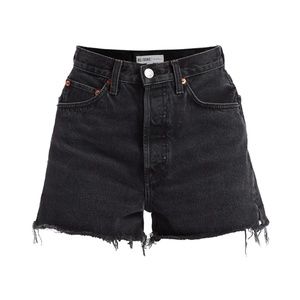 RE/DONE 50s Cutoffs - Destroyed Shadow Black Jean Shorts